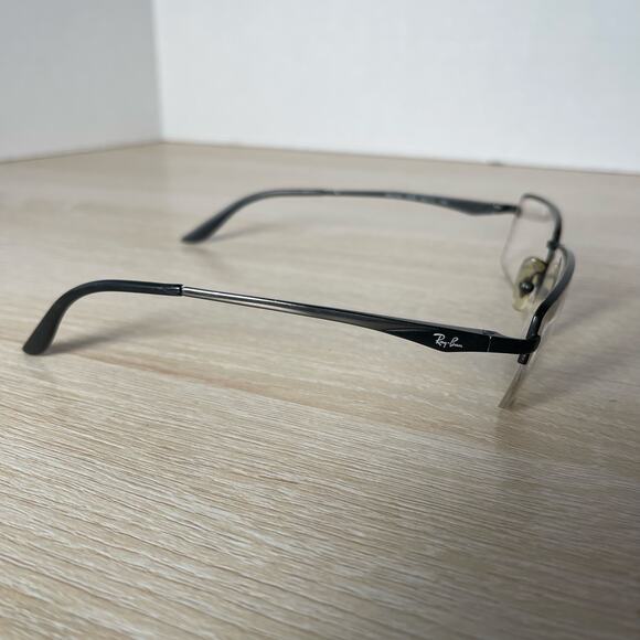 Ray-Ban RB6154 2576 Eyeglasses Half Rim Black Metal Flex Hinge Frames 54-17-140 - Picture 9 of 9